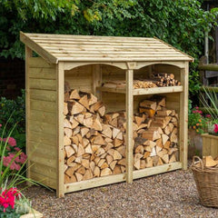 Heritage Premium T&G Tall Double Log Store