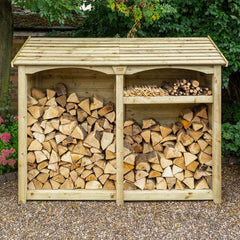 Heritage Premium T&G Tall Double Log Store