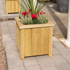 Heritage Square Wooden Planter - Pack of Two