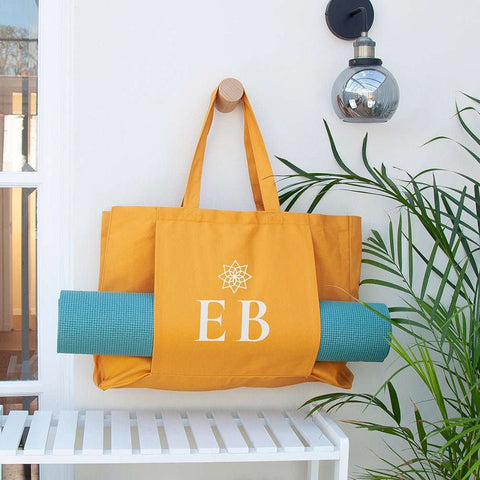 Monogrammed Organic Yoga Tote Bag - Heritage Gardens UK Online Garden Centre