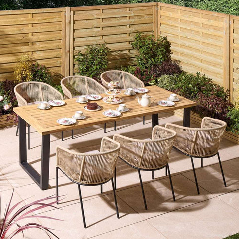 Oslo 6 Seat Dining Set - 210cm Table - Heritage Gardens UK Online Garden Centre