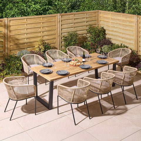 Oslo 8 Seat Dining Set - Heritage Gardens UK Online Garden Centre