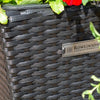 Rowlinson Square Black Rattan Planter - Pack of 2 - Heritage Gardens UK Online Garden Centre