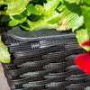 Rowlinson Square Black Rattan Planter - Pack of 2 - Heritage Gardens UK Online Garden Centre