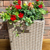 Rowlinson Square Natural Rattan Planter - Pack of 2 - Heritage Gardens UK Online Garden Centre