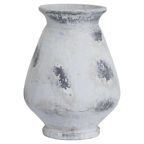 Santorini Large Antique White Vase - Heritage Gardens UK Online Garden Centre