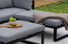 Santorini Grey 4 Seater Modular Aluminium Lounge Set with Side Cushions - Heritage Gardens UK Online Garden Centre