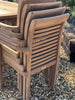 St Tropez Premium Teak Oval Table with 8 Stacking Chairs - Heritage Gardens UK Online Garden Centre