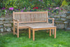 Solid Teak Eleanor Bench and Patio Table Set - full view