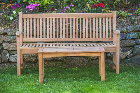 Solid Teak Eleanor Bench and Patio Table Set