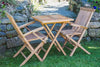 The Heritage Solid Teak 2 Seater Folding Table & Arm Chairs - Heritage Gardens UK Online Garden Centre