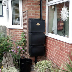 Wall Mounted 100L Rainwater Storage Tank - Black