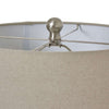 White Beaded Ceramic Lamp With Linen Shade - Heritage Gardens UK Online Garden Centre