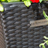 Rowlinson Square Black Rattan Planter - Pack of 2