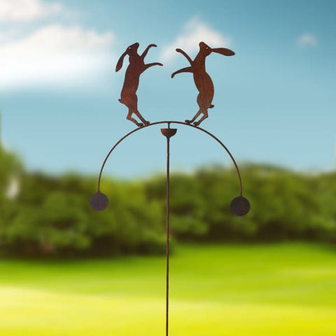 Boxing Hares Wind Rocker - Heritage Gardens UK Online Garden Centre