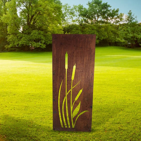 Bullrush Decorative Garden Screen - 2 Sizes - Heritage Gardens UK Online Garden Centre