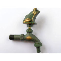 Frog Ornamental Verdigris Garden Tap