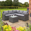 Garden Lover Luxury Corner Set - Grey Weave - All Weather Rattan Garden Furniture
