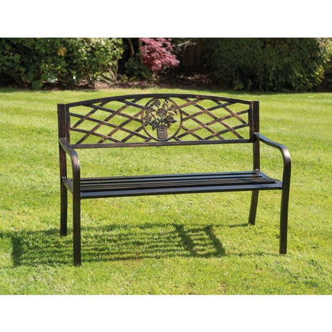 Greenhurst Coalbrookdale Garden Bench - Bronze - Coalbrookdale Garden Bench - Bronze - Garden Benches