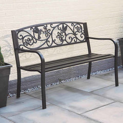 Hummingbird Garden Bench - Galvanised Bronze
