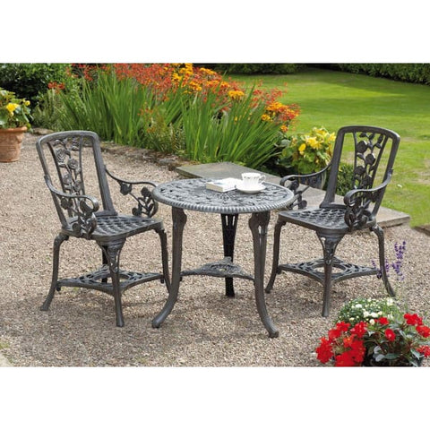 Greenhurst ’’Rose’’ Arm Chair Bistro Set - ’’Rose’’ Armchair Bistro Set - Grey - Bistro Sets