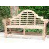 Heritage Solid Teak 3 Seater Lutyens Bench - Heritage Gardens UK Online Garden Centre