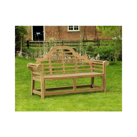 Heritage Solid Teak 3 Seater Lutyens Bench - Heritage Gardens UK Online Garden Centre
