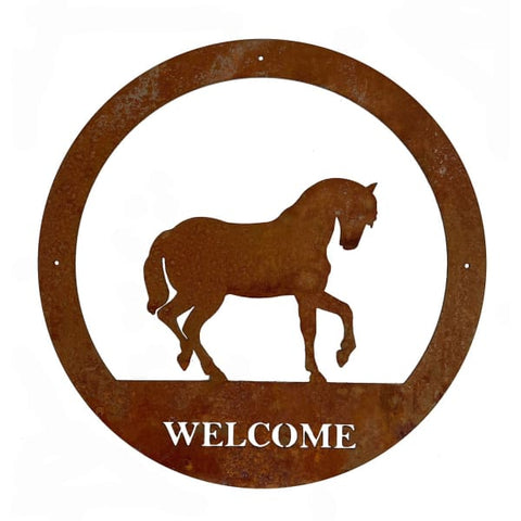 Horse Welcome Wall Art - Horse Welcome Wall Art - Garden Wall Art