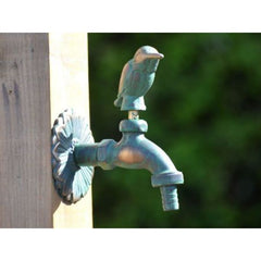 Kingfisher Ornamental Verdigris Garden Tap