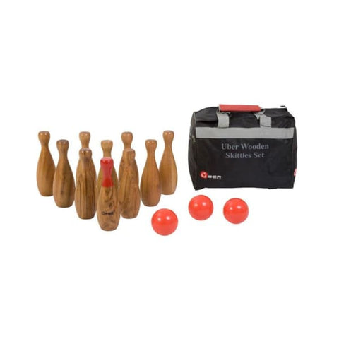 Luxury Wooden Skittles Set - Garden Party Games