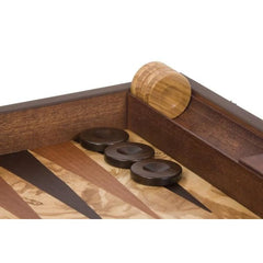Olive Burl Backgammon Set
