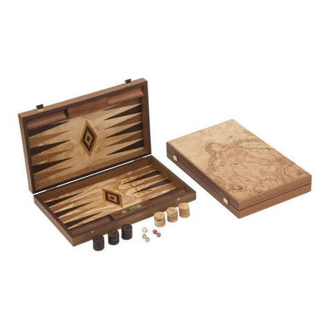 Olive Burl Backgammon Set - Heritage Gardens UK Online Garden Centre