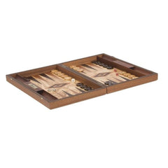 Olive Burl Backgammon Set