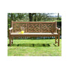 Oxford Cross Weave Back Teak Garden Bench 180cm - Garden Benches