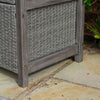 Rowlinson Alderley Rattan Storage Bench - Grey - Heritage Gardens UK Online Garden Centre