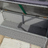 Rowlinson Alderley Rattan Storage Bench - Grey - Heritage Gardens UK Online Garden Centre