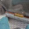 Rowlinson Alderley Rattan Storage Bench - Grey - Heritage Gardens UK Online Garden Centre