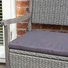 Rowlinson Alderley Rattan Storage Bench - Grey - Rowlinson Alderley Rattan Storage Bench - Grey - Garden Benches