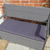 Rowlinson Alderley Rattan Storage Bench - Grey - Rowlinson Alderley Rattan Storage Bench - Grey - Garden Benches