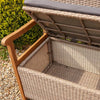 Rowlinson Alderley Rattan Storage Bench - Natural - Heritage Gardens UK Online Garden Centre