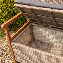Rowlinson Alderley Rattan Storage Bench - Natural