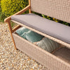 Rowlinson Alderley Rattan Storage Bench - Natural - Heritage Gardens UK Online Garden Centre