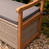 Rowlinson Alderley Rattan Storage Bench - Natural - Heritage Gardens UK Online Garden Centre