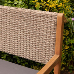 Rowlinson Alderley Rattan Storage Bench - Natural