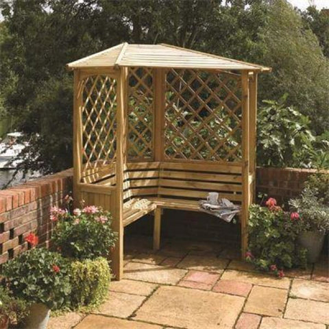 Rowlinson Balmoral Corner Garden Arbour - Heritage Gardens UK Online Garden Centre
