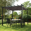 Rowlinson Latina Canopy Pergola 3m x 3m Grey - Patio Canopies