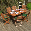 Rowlinson Plumley Dining Set - Green - Heritage Gardens UK Online Garden Centre