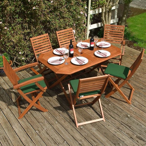 Rowlinson Plumley Dining Set - Green - Heritage Gardens UK Online Garden Centre