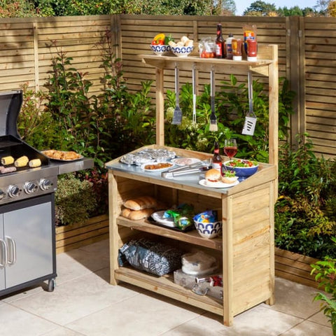 Rustic Barbecue Servery - Heritage Gardens UK Online Garden Centre