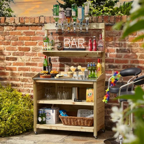 Rustic Outdoor Garden Mini Bar - Rustic Outdoor Garden Mini Bar - Garden Mini Bars